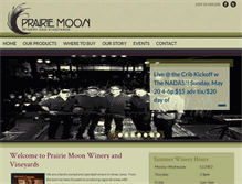 Tablet Screenshot of prairiemoonwinery.com